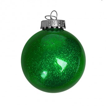 Купить Шар новогодний FLICKER, диаметр 8 см., пластик, зеленый