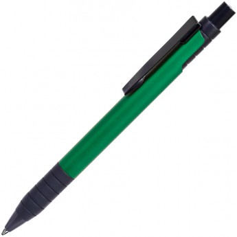 Купить TOWER, ручка шариковая с грипом, зеленый/черный, металл/прорезиненная поверхность