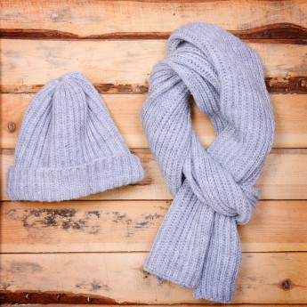 Купить GoSnow, вязаный комплект шарф и шапка, меланж без фурнитуры 