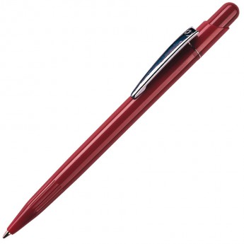 Купить MIR, ручка шариковая с серебристым клипом, бордо, пластик/металл