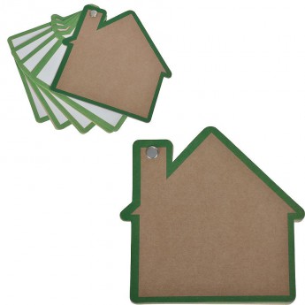 Купить Промо-блокнот "Дом", зеленый, 13х12,5х0,9см, картон, бумага 