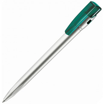 Купить KIKI SAT, ручка шариковая, зеленый/серебристый, пластик