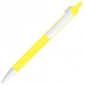 Купить FORTE, ручка шариковая, желтый/белый, пластик