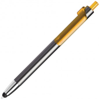 Купить PIANO TOUCH, ручка шариковая со стилусом для сенсорных экранов, графит/желтый, металл/пластик