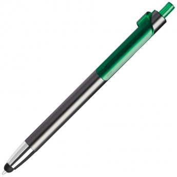 Купить PIANO TOUCH, ручка шариковая со стилусом для сенсорных экранов, графит/зеленый, металл/пластик