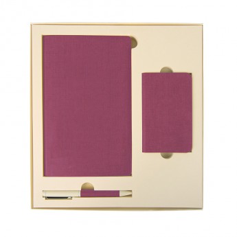 Купить Набор подарочный PROVENCE; универсальное зарядное устройство(4000мАh), блокнот и ручка; розовый 