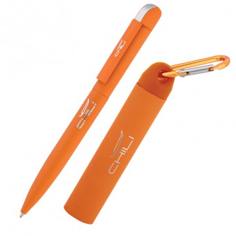 Купить Набор ручка + зарядное устройство 2800 mAh в футляре, покрытие soft touch