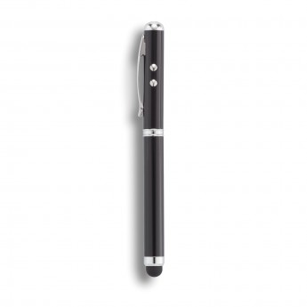 Купить Ручка-стилус с фонариком и лазерной указкой 4 в 1, черный