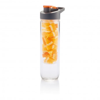 Купить Бутылка для воды Tritan с контейнером для фруктов, 800 мл, оранжевый
