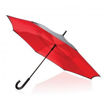 Купить Механический двусторонний зонт 23”, красный