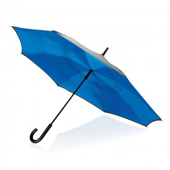 Купить Механический двусторонний зонт 23”, синий